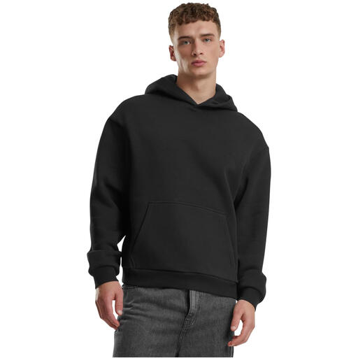 Urban Classics Fluffy Hoody in Schwarz