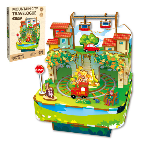 3D Puzzle Wooden Music Box Model Kit for Adults
