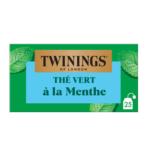 Twinings Green Tea & Mint, 25 Teabags, 50g