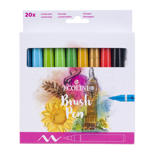 Ecoline Brush Pen Landscape Set – 20 Colors