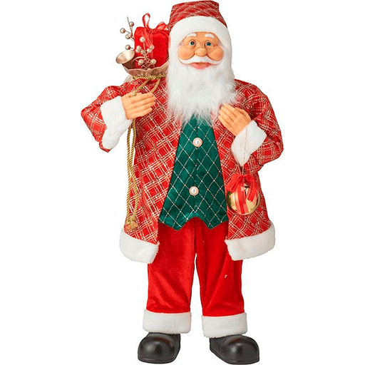 Standing Santa Claus in a classic red suit