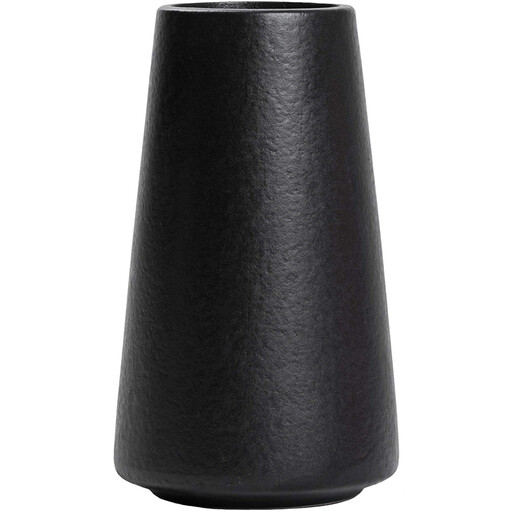 Minimalist Porcelain Vase in Black, 15cm
