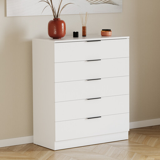 Vida Designs Trega 五抽屉斗柜，白色