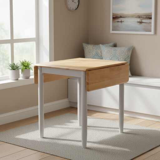 Dining Table Altona Rectangle Extendable Drop Leaf Grey/Oak