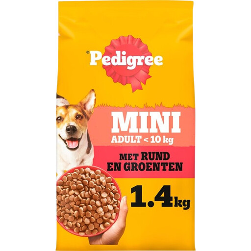 Aliment sec pour chiens Pedigree Adult Small Dog, saveur bœuf et légumes, 1,4 kg