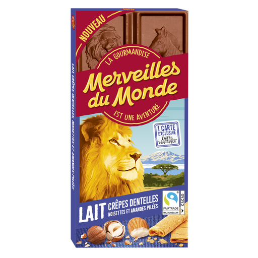 MERVEILLES DU MONDE Lait, Gaufrettes & Noix