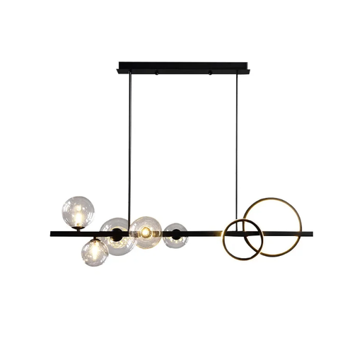 Homary Minimalist 5-Light Glass Globe Sputnik Kitchen Island Light