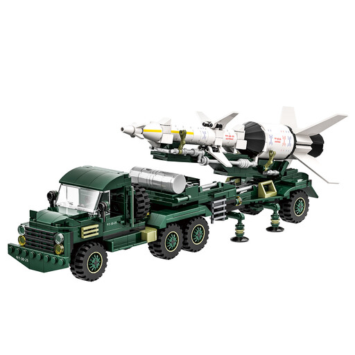 WANGE Anti-Aircraft missile transport vehicle 489 Pcs Building Blocks Set