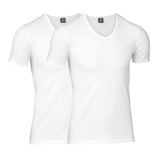 JBS 2-Pack V-Neck T-Shirts GOTS White Size