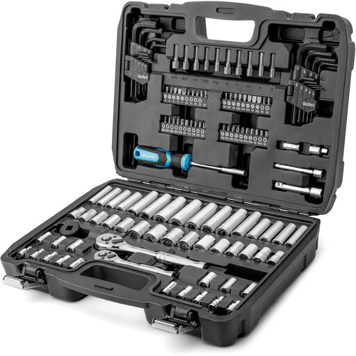 Mallette à outils de mécanicien 121 pièces avec kit de douilles