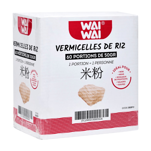 Wai Wai Rice Vermicelli Pre-Portioned 3 kg Carton