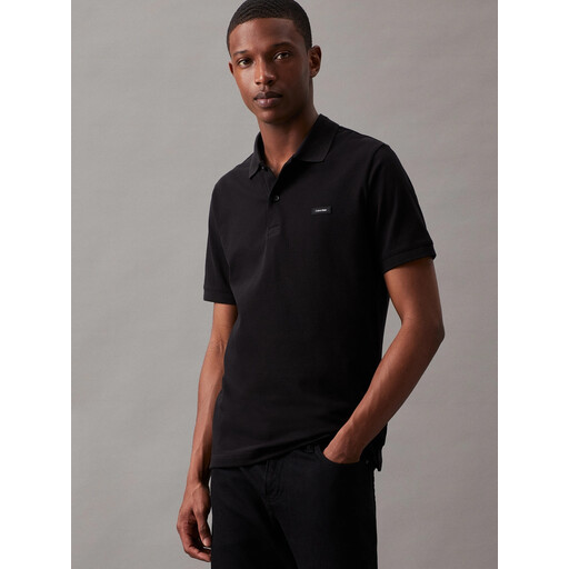 Calvin Klein Stretch Pique Slim Button Polo