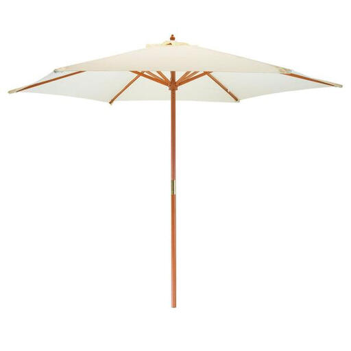 Harbour Housewares Garden Parasol with a stone canopy and wooden frame