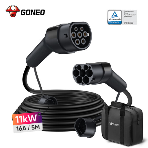 GONEO Type 2 EV Charging Cable 11KW 16A 5m