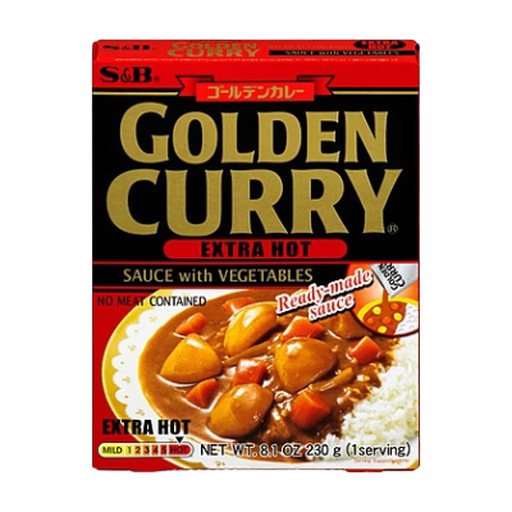 S&B Golden Curry Sauce With Vegetables Extra Hot 230g