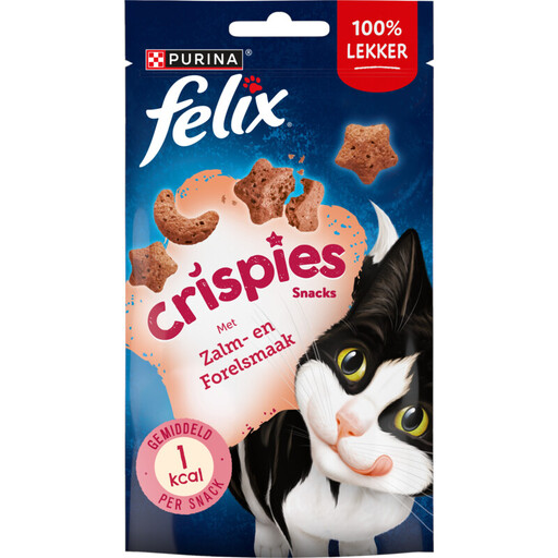 Friandise pour chats Felix Crispies au saumon et à la truite 45 g
