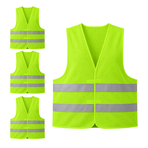 Oxerbog High Visibility Breathable Reflective Safety Vests, 4 Pack