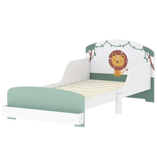 AIYAPLAY Toddler Bed with Storage and Guardrails