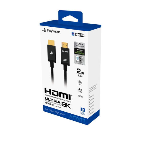 C?ble HDMI 2.1 ultra haute vitesse HORI pour PS5, sous licence Sony