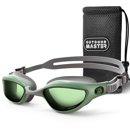 OutdoorMaster Adults Goby Swim Goggles Green