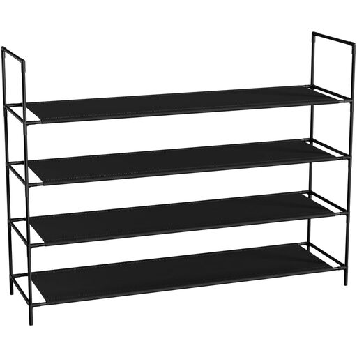 Sekey 4-Tier Shoe Rack with Non-Woven Fabric Shelves