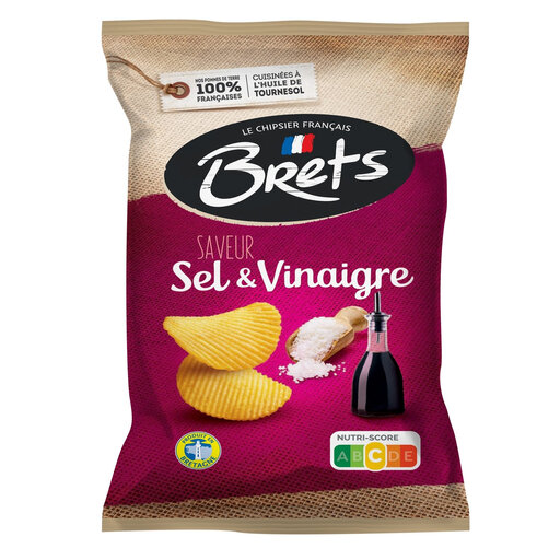Chips BRET'S Salt & Vinegar, sachet de 125 g