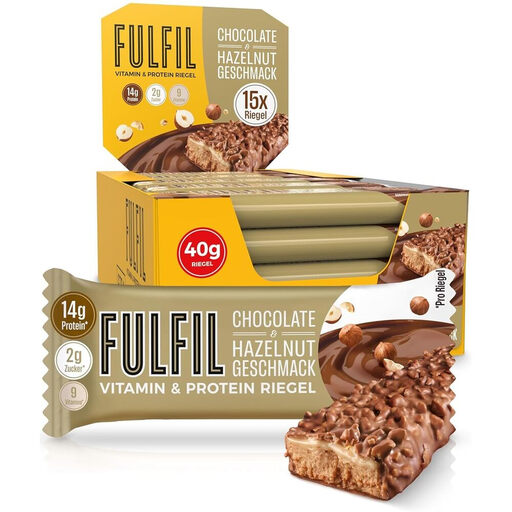 FULFIL Vitamin & Protein Bar Chocolate Hazelnut Flavor 15x40g - 600g
