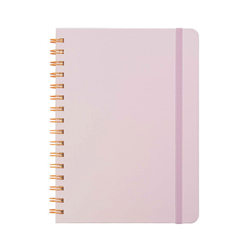 Jubiluu A5 Hardcover Spiral Lined Notebook in Lavender Purple