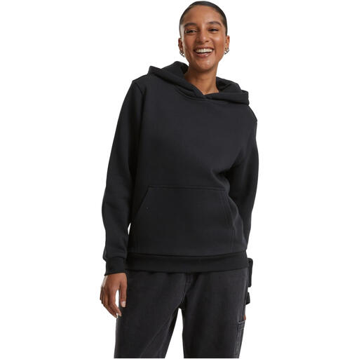 Urban Classics Ladies Fluffy Hoody in Black