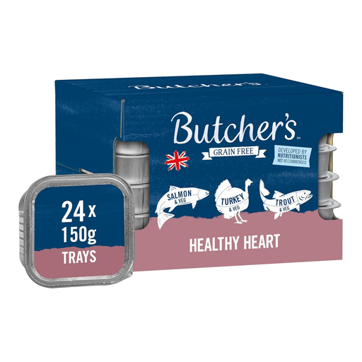 Butchers Healthy Heart Dog Food Trays 24X150g