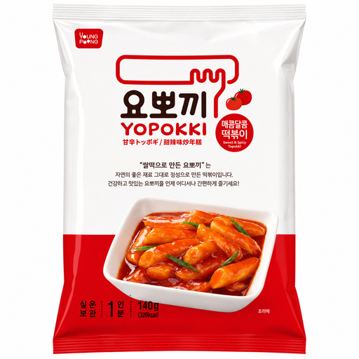Yopokki Sweet and Spicy Tteokbokki Pack 140g