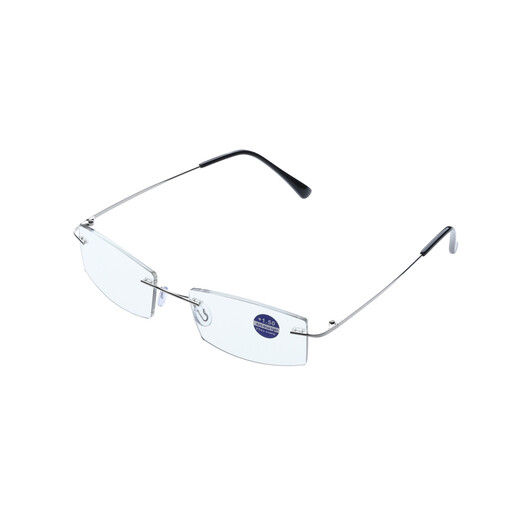 Randlose Lesebrille +1,5 dpt in Silber