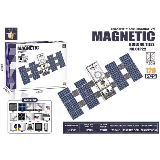 XINQIYUAN Qiyuan Educational Toy 7.5cm Space Theme Magnetic Construction Pieces 120pcs