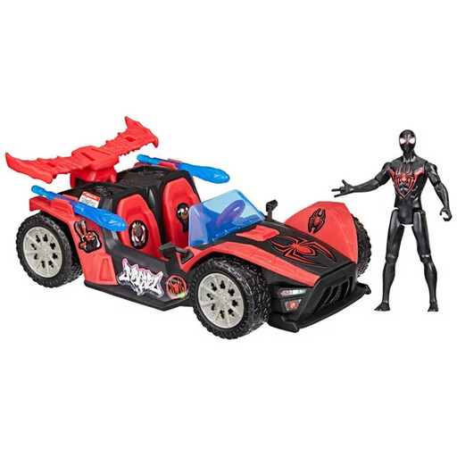 Spider-Man Action Car - Black & Red, 26 cm