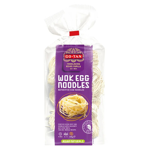 Pack of Go-Tan Wok Egg Noodles 250g