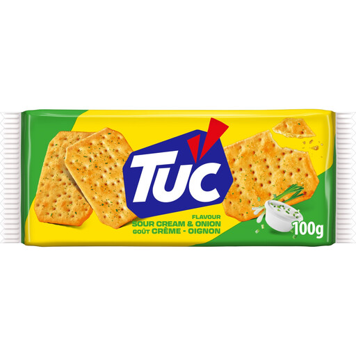 TUC Sour-Cream & Onion Savoury Crackers, 100g