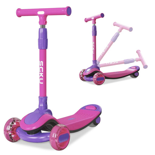 Neuleb YFQ Kids Kick Scooter mit LED-Leuchträdern