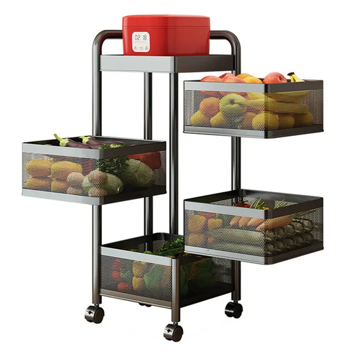 Maxcook Kitchen Storage Rack, Floor Rolling Cart