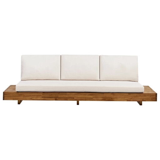 Beliani 3-Sitzer Akazienholz Outdoor Sofa MARETTIMO