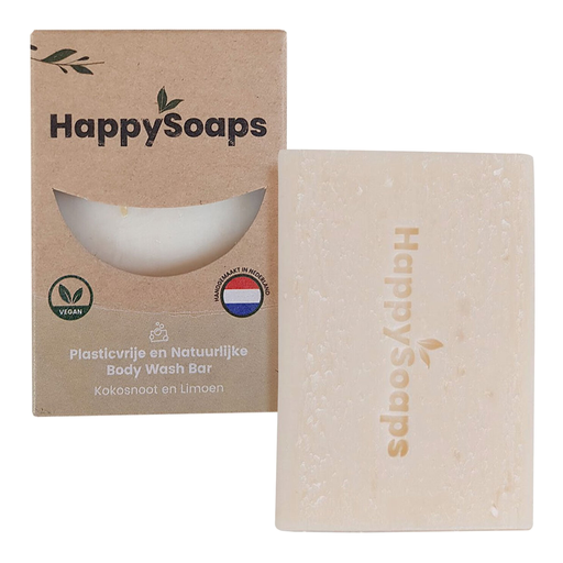 HappySoaps Body Wash Bar - Coconut & Lime