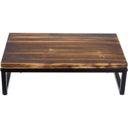 MyGift Rustic Brown Solid Wood Monitor Stand