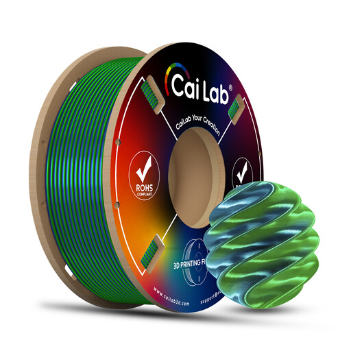 CAILAB Dual Colour Blue & Green Silk PLA Filament