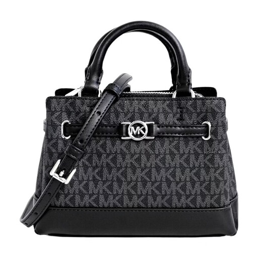 MICHAEL KORS REED Signature Logo Handbag-Black