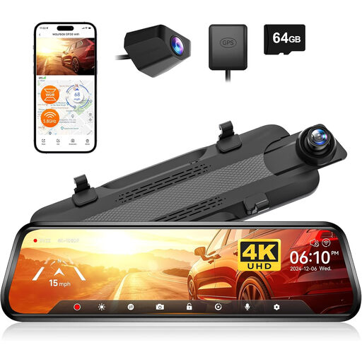 WOLFBOX G930 10 英寸后视镜行车记录仪