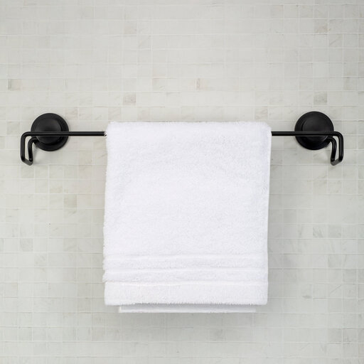 Croydex Stick 'n' Lock Towel Rail - Black