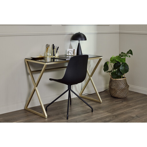 jahnke 110x50x72 cm Steel and High-quality Safety Glass Desk