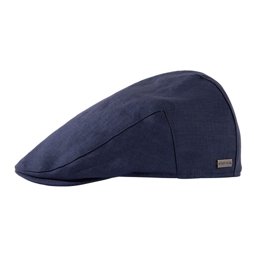TOP-EX Men's 100% Linen Flat Cap Summer Cooling Newsboy Hat with Cotton Lining M/L Navy