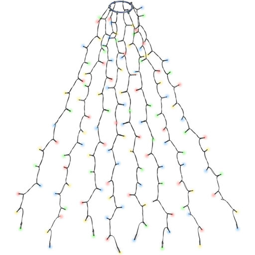 SALCAR 1.5 m Christmas Tree Lights with Ring, Colourful