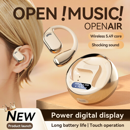 VoxorAI M76 Beige AI Translation Earphones