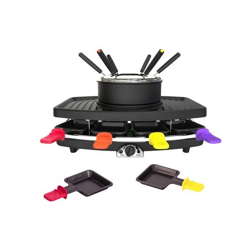 Fagor 3-in-1 Raclette Grill and Fondue Set 1100W – Multi-Function Family Kit